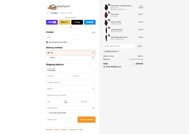 Thunder Mountain Bikes checkout page showing Thunder Mountain Bikes discount code box | Screenshot taken by SimplyCodes community member on Aug 15, 2025