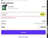 tickfree coupon verification screenshot