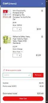 SIXE10 coupon verification screenshot