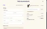 Tied Sunwear coupon verification screenshot