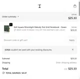 SONA coupon verification screenshot