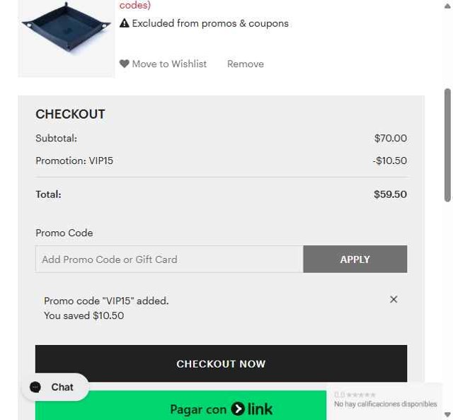 Ties.com checkout page showing Ties.com promo code box | Screenshot taken by SimplyCodes community member on Aug 26, 2025