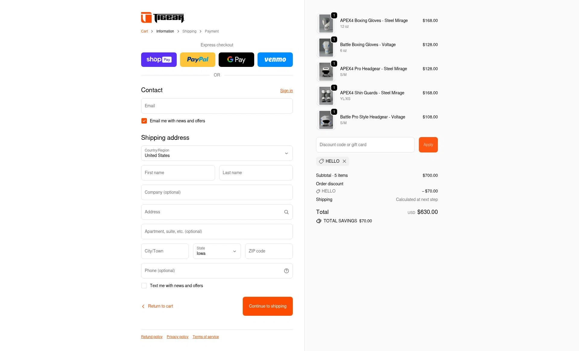Tiger Schulmann’s checkout page showing Tiger Schulmann’s promo code box | Screenshot taken by SimplyCodes community member on Jan 6, 2026