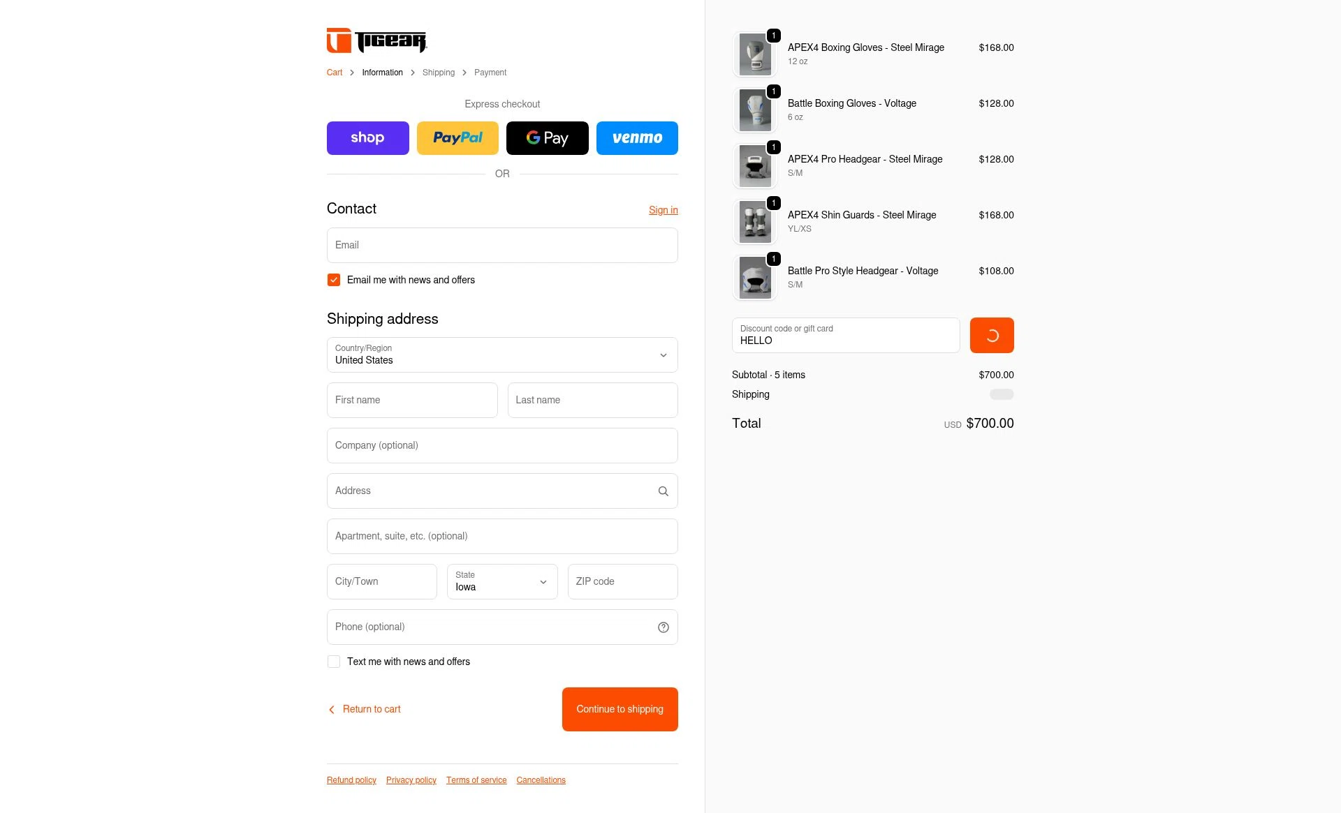 Tiger Schulmann’s checkout page showing Tiger Schulmann’s promo code box | Screenshot taken by SimplyCodes community member on Feb 8, 2026