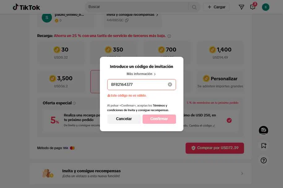 Verification screenshot for $70 Off Get up to 50 When Sign up (new Customers Only) at TikTok Shop — 5mo ago