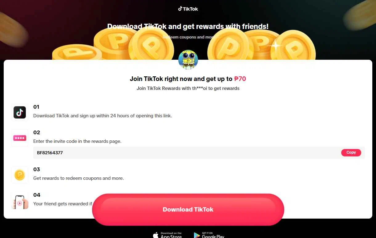 Verification screenshot for $70 Off Get up to 50 When Sign up (new Customers Only) at TikTok Shop — 6mo ago