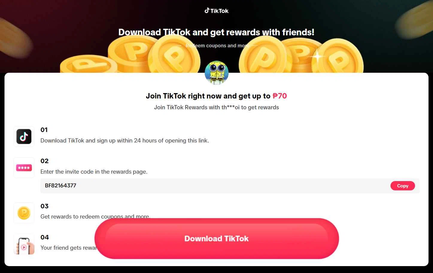 Verification screenshot for $70 Off Get up to 50 When Sign up (new Customers Only) at TikTok Shop — 5mo ago