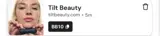 Tilt Beauty coupon verification screenshot