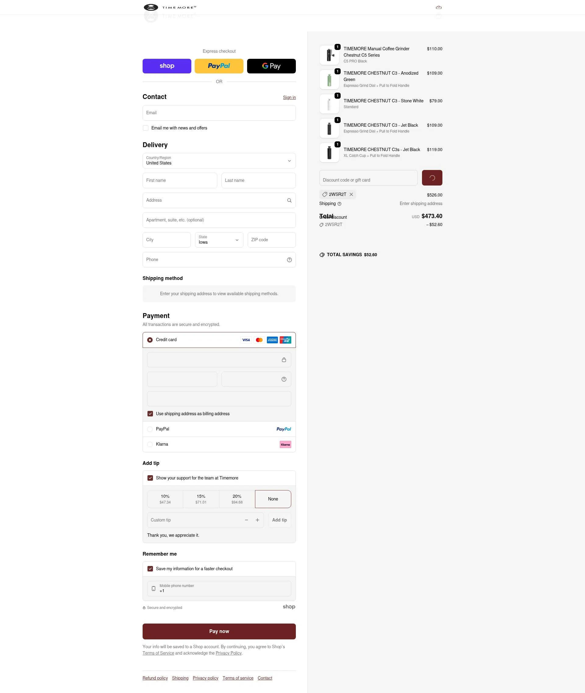 Time More checkout page showing Time More promo code box | Screenshot taken by SimplyCodes community member on Jan 26, 2026