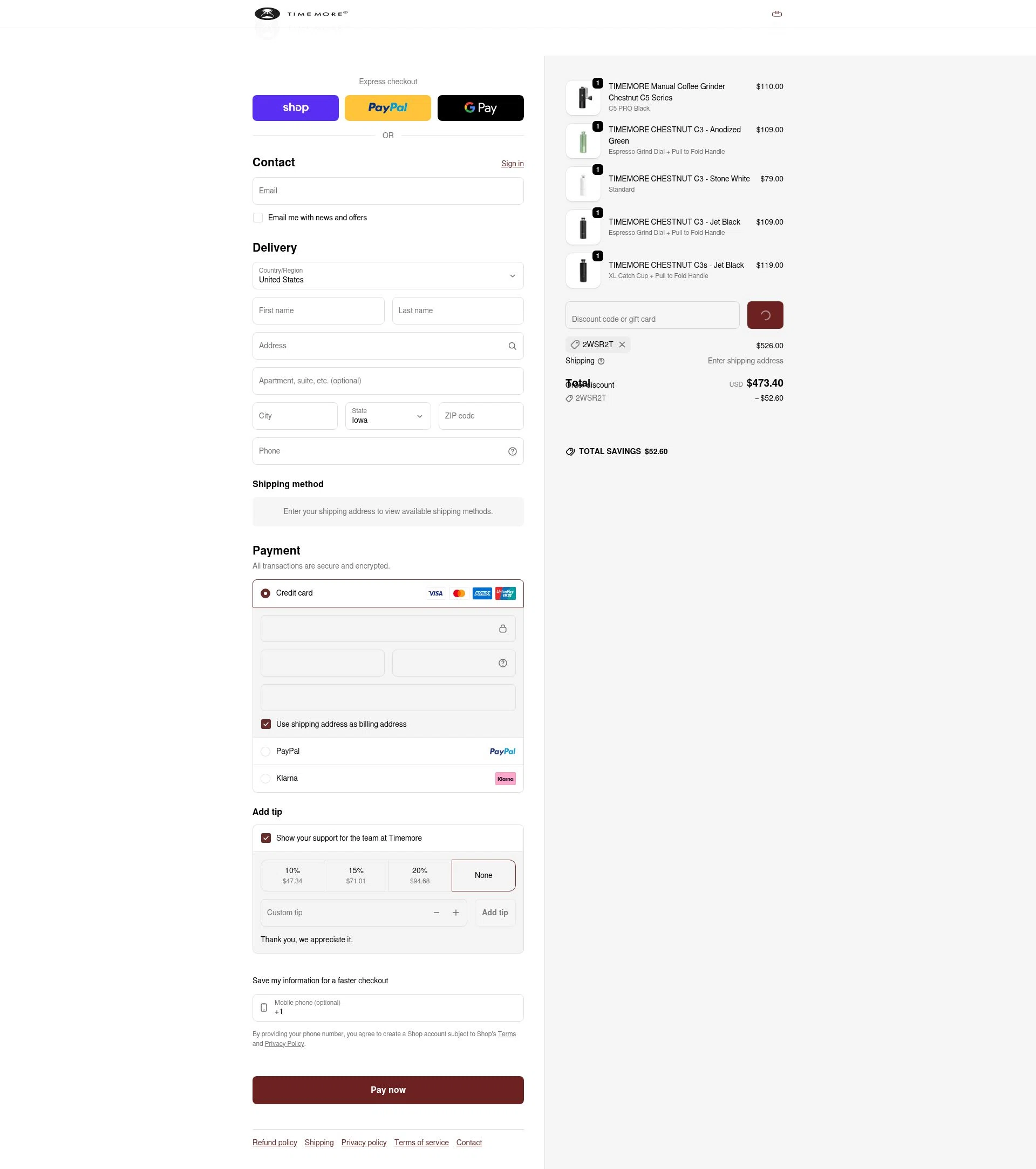 Time More checkout page showing Time More promo code box | Screenshot taken by SimplyCodes community member on Jan 31, 2026