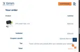 Timm Medical coupon verification screenshot