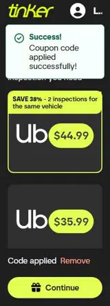 READY10 coupon verification screenshot