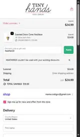 heather20 coupon verification screenshot