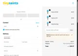 Tiny Saints coupon verification screenshot