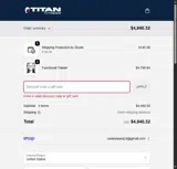 Titan Fitness coupon verification screenshot