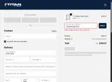 Titan Fitness coupon verification screenshot
