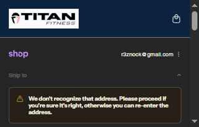 Titan Fitness checkout page showing Titan Fitness discount code box | Screenshot taken by SimplyCodes community member on Sep 11, 2025