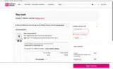 T-Mobile Fiber coupon verification screenshot