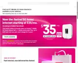 T-Mobile Home Internet coupon verification screenshot