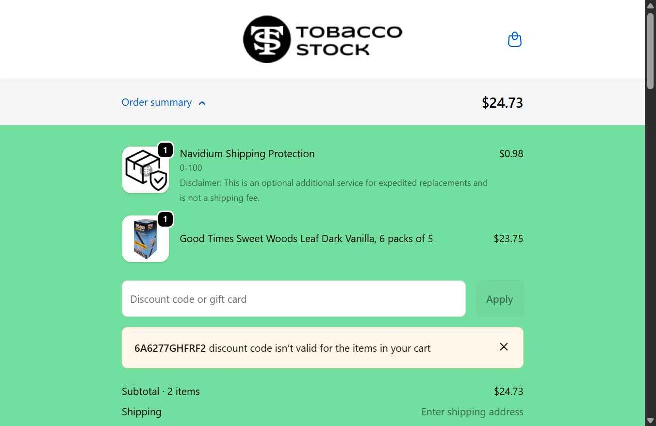 tobacco stock coupon Tobacco Stock Promo Codes