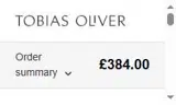 Tobias Oliver Interiors coupon verification screenshot