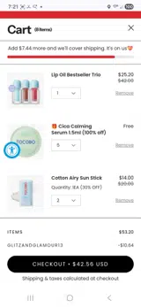 GLITZANDGLAMOUR13 coupon verification screenshot