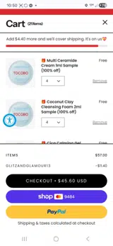 Glitzandglamour13 coupon verification screenshot