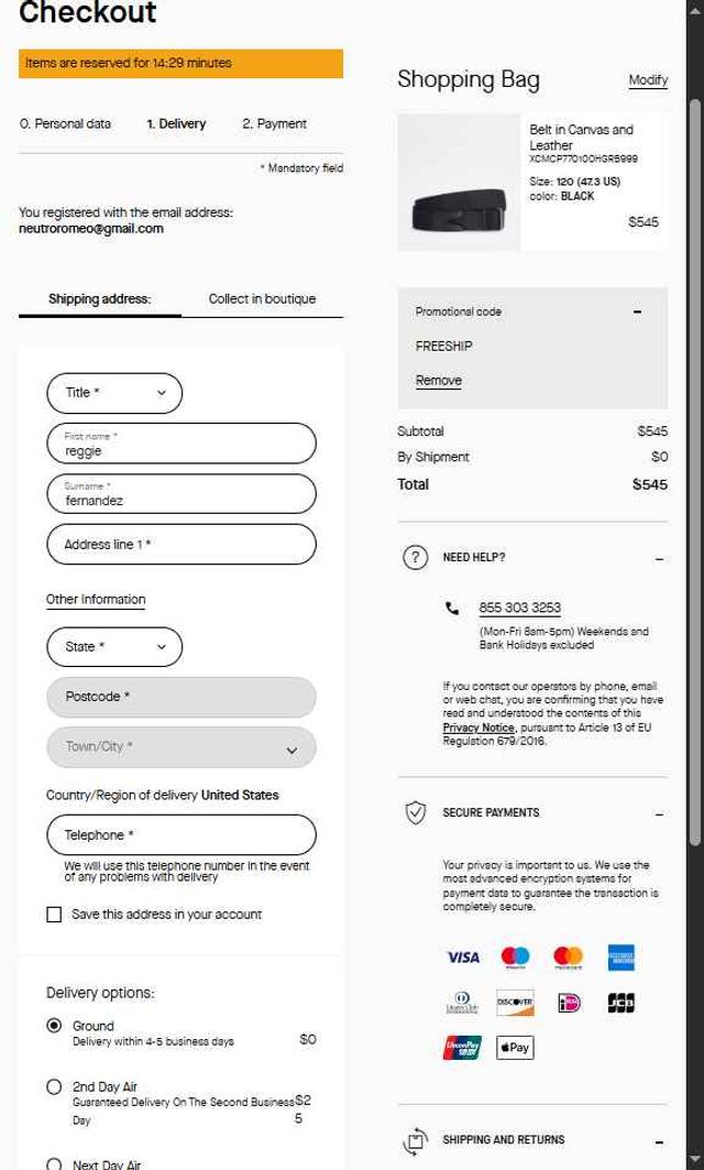 Tod's checkout page showing Tod's promo code box | Screenshot taken by SimplyCodes community member on Jul 8, 2025