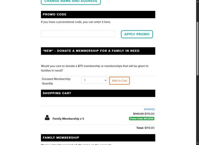 Toledo Zoo checkout page showing Toledo Zoo promo code box | Screenshot taken by SimplyCodes community member on Apr 26, 2025
