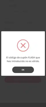 FLASH coupon verification screenshot
