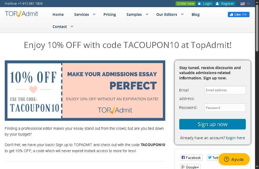 Top Admit checkout page showing Top Admit promo code box | Screenshot taken by SimplyCodes community member on Sep 5, 2025