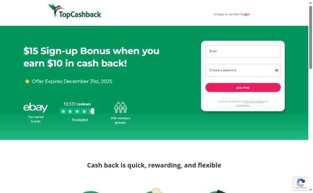 TopCashback checkout page showing TopCashback promo code box | Screenshot taken by SimplyCodes community member on Aug 18, 2025
