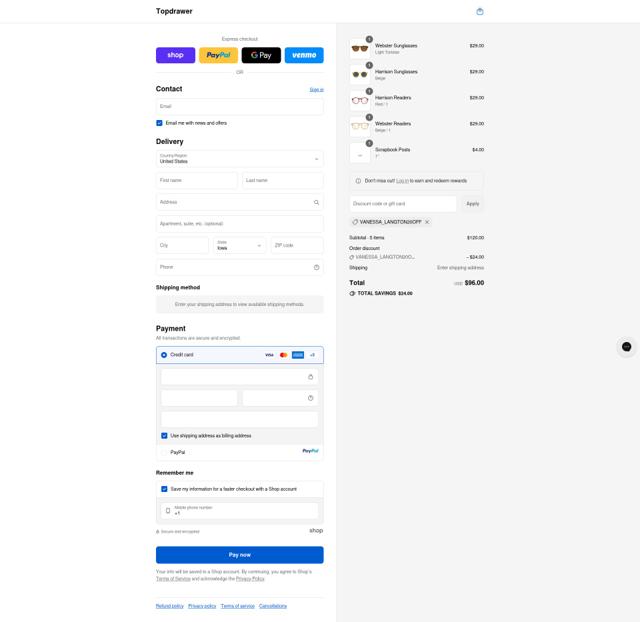 Topdrawer checkout page showing Topdrawer promo code box | Screenshot taken by SimplyCodes community member on Sep 13, 2025