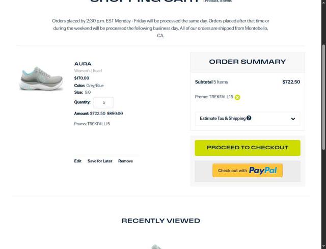 Topo Athletic checkout page showing Topo Athletic promo code box | Screenshot taken by SimplyCodes community member on Sep 13, 2025