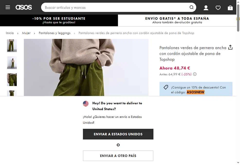 Topshop checkout page showing Topshop promo code box | Screenshot taken by SimplyCodes community member on Jan 31, 2026