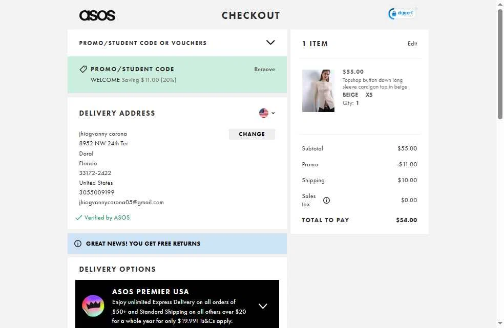 Topshop checkout page showing Topshop promo code box | Screenshot taken by SimplyCodes community member on Feb 11, 2026