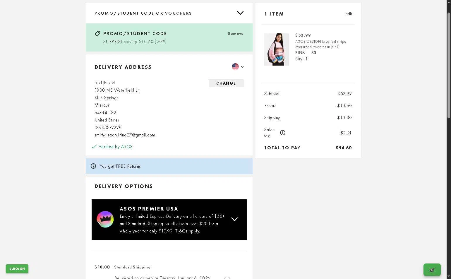 Topshop checkout page showing Topshop promo code box | Screenshot taken by SimplyCodes community member on Dec 22, 2025