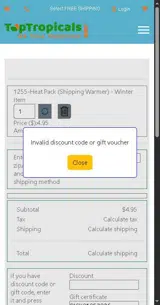 PICK01052026 coupon verification screenshot