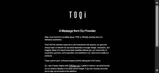 TOQi coupon verification screenshot