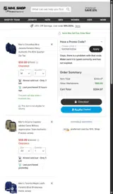 Toronto Maple Leafs Shop coupon verification screenshot