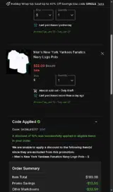 Toronto Blue Jays coupon verification screenshot