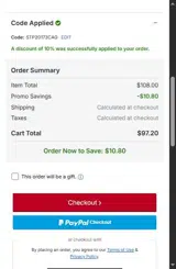 Toronto Blue Jays coupon verification screenshot