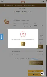 DAD15 coupon verification screenshot