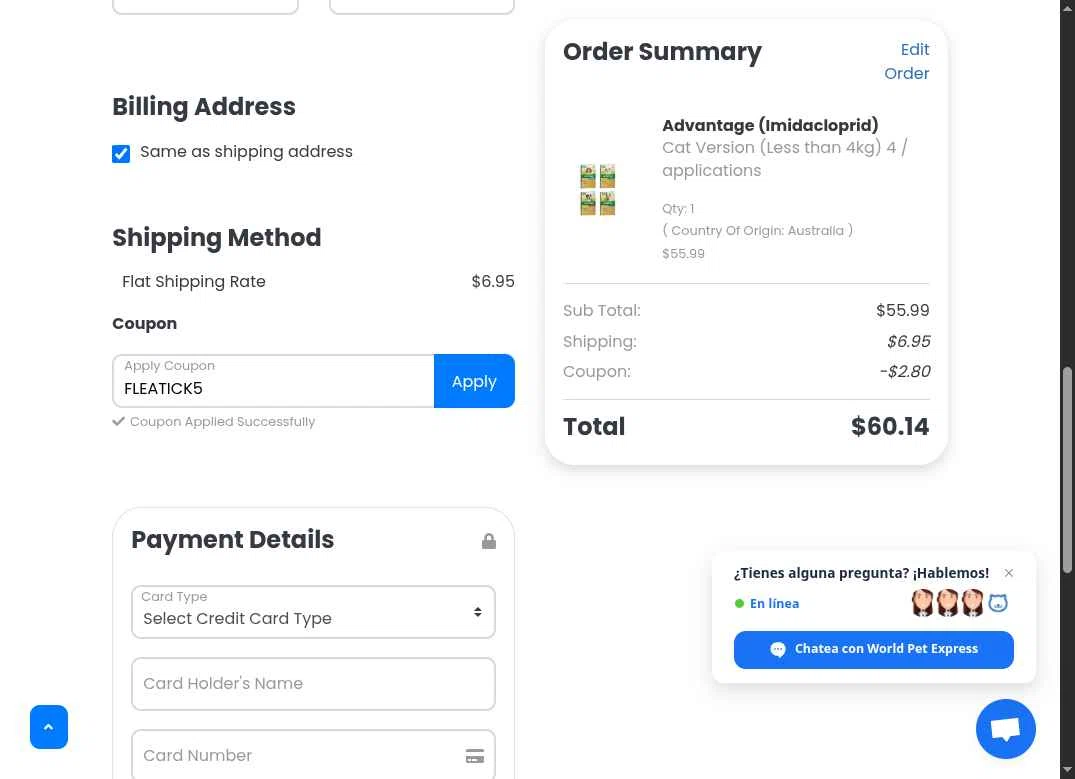 Total Pet Supply checkout page showing Total Pet Supply promo code box | Screenshot taken by SimplyCodes community member on Jun 10, 2025