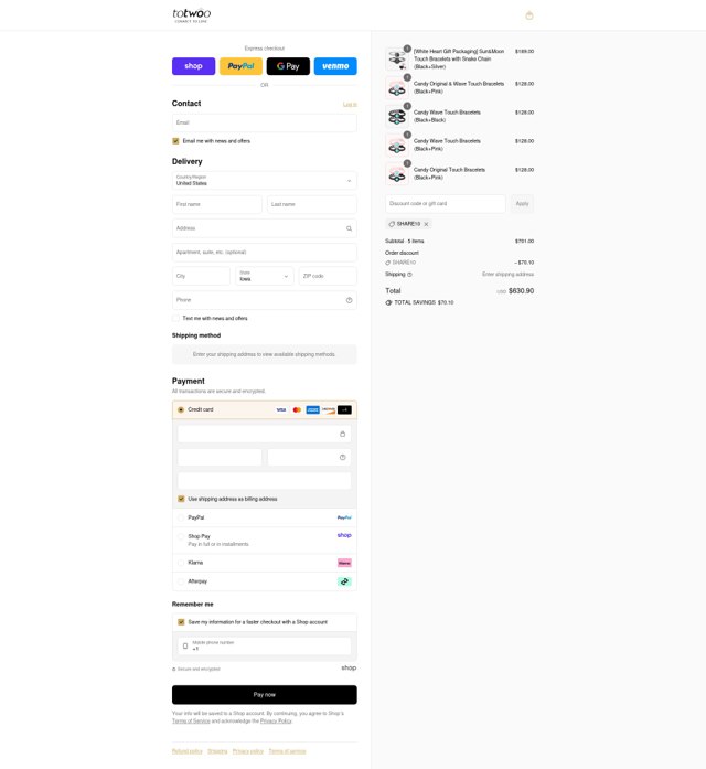 Totwoo checkout page showing Totwoo discount code box | Screenshot taken by SimplyCodes community member on Sep 2, 2025