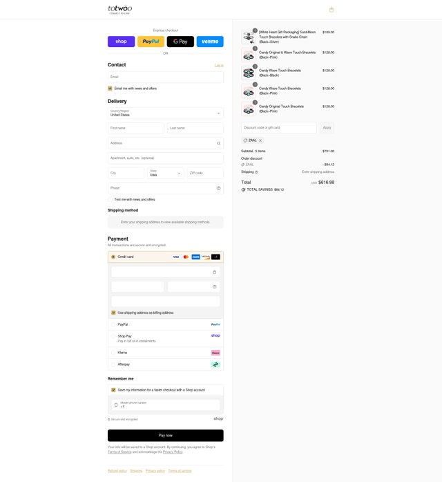 Totwoo checkout page showing Totwoo discount code box | Screenshot taken by SimplyCodes community member on Sep 2, 2025