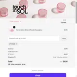 Touch In Sol coupon verification screenshot