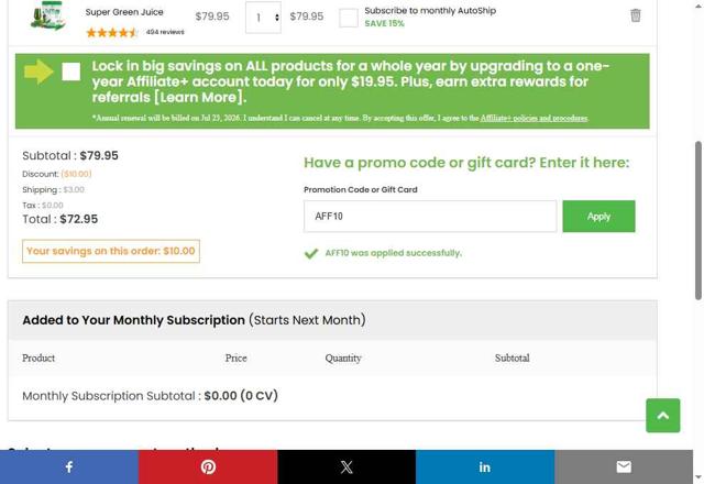 Touchstone Essentials checkout page showing Touchstone Essentials promo code box | Screenshot taken by SimplyCodes community member on Jul 23, 2025