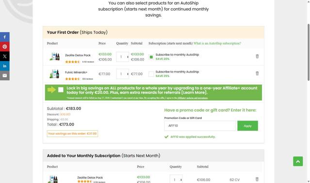 Touchstone Essentials checkout page showing Touchstone Essentials promo code box | Screenshot taken by SimplyCodes community member on Aug 17, 2025