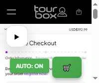 TourBox checkout page showing TourBox coupon code box | Screenshot taken by SimplyCodes community member on Feb 10, 2026